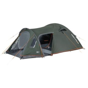 High Peak Kuppelzelt Kira 4.1 (dunkelgrün/grau, mit Tunnelvorbau, Climate Protection 80)